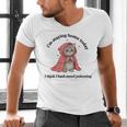 I’m Staying Home Today Cat Introvert Homebody Men's V-Neck T-Shirt