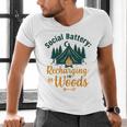 Introvert Camping Social Battery Recharging In The Woods Men's V-Neck T-Shirt Introvert Camping Social Battery Recharging In The Woods Men's V-Neck T-Shirt