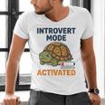 Introvert Mode Activated Low Social Battery Box Turtle Men's V-Neck T-Shirt Introvert Mode Activated Low Social Battery Box Turtle Men's V-Neck T-Shirt