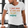 Introvert Pet Ladybug Mom Men's V-Neck T-Shirt