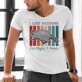 Introvert Raccoon Animal Lover Trash Panda Antisocial Retro Men's V-Neck T-Shirt