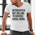 Introverted Caseworker Social Work Introvert Men's V-Neck T-Shirt Introverted Caseworker Social Work Introvert Men's V-Neck T-Shirt