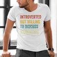 Introverted But Willing To Discuss Running Hobby Men's V-Neck T-Shirt