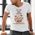 Just One More Chapter Book Lovers Floral Men's V-Neck T-Shirt