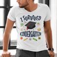 Kindergarten Graduation Shirt I Survived Kindergarten Men's V-Neck T-Shirt