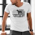 Lab Dad Distressed American Flag Patriotic Dog Men's V-Neck T-Shirt