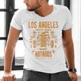Los Angeles Hotrods Automotive Nostalgia Distressed Premium Tri-Blend Men's V-Neck T-Shirt