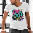 I Love The 70s Retro Cassette Roller Vinyl Disco Nostalgia Men's V-Neck T-Shirt