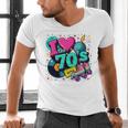 I Love The 70s Retro Cassette Roller Vinyl Disco Nostalgia Premium Tri-Blend Men's V-Neck T-Shirt