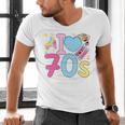 I Love 70's Retro Style Nostalgia Vibe 1970's Party Premium Tri-Blend Men's V-Neck T-Shirt