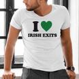 I Love Irish Exits St Patrick's Day Introvert Party Men's V-Neck T-Shirt I Love Irish Exits St Patrick's Day Introvert Party Men's V-Neck T-Shirt