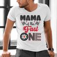 Mama Of The Fast One Car Racing Dad 1St Birthday Boy Men's V-Neck T-Shirt