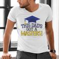 Masters Degree Proud Dad Graduation Shirt MBA Social Work Men's V-Neck T-Shirt