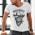 Meowdy Cat Cowboy Western Graphic Cat Lady Cat Dad Men's V-Neck T-Shirt Meowdy Cat Cowboy Western Graphic Cat Lady Cat Dad Men's V-Neck T-Shirt