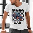 Monster Truck Dad Family Matching Monster Trucks Birthday Men's V-Neck T-Shirt