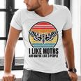 I Like Moths And Maybe 3 People Insect Moth Lovers Introvert Men's V-Neck T-Shirt