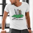 Next Stop Library Reading Book Men's V-Neck T-Shirt