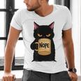 Nope Coffee Cat – Introvert Humor Monday Kitty Men's V-Neck T-Shirt Nope Coffee Cat – Introvert Humor Monday Kitty Men's V-Neck T-Shirt