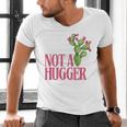 Not a Hugger Sarcastic Introvert Cactus Theme Women Men's V-Neck T-Shirt