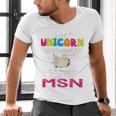Nurse MSN Graduation Unicorn T-Shirt Nursing School Men's V-Neck T-Shirt