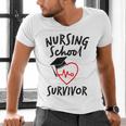 Nursing School Survivor Women Graduation RN Gift Shirt Men's V-Neck T-Shirt