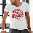 Overstimulated But Festive – Christmas Introvert Humor Men's V-Neck T-Shirt