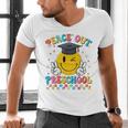 Peace Out Preschool Graduation Last Day Teachers Boys Girls Men's V-Neck T-Shirt