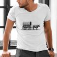 Please Be Patient I'm From The 1900s Oxen And Wagon Premium Men's V-Neck T-Shirt