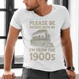 Please Be Patient With Me I'm From The 1900s Steam Train Premium Men's V-Neck T-Shirt Please Be Patient With Me I'm From The 1900s Steam Train Premium Men's V-Neck T-Shirt