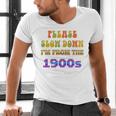 Please Slow Down I'm From The 1900s Retro Vintage 70 Premium Tri-Blend Men's V-Neck T-Shirt