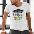 Pre-K -12th Grade Hand Prints Space Graduation Class Of 2037 Men's V-Neck T-Shirt