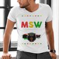 Queen MSW Social Work Grads Masters Graduation Men's V-Neck T-Shirt