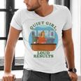 Quiet Girl Loud Results Introvert Office Staff Secretary Men's V-Neck T-Shirt