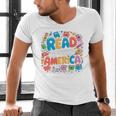 Reads Across Tee America Reading Teacher Books Reader Kids Men's V-Neck T-Shirt Reads Across Tee America Reading Teacher Books Reader Kids Men's V-Neck T-Shirt