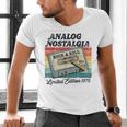 Retro Cassette Case 70s Vintage Music Analog Nostalgia Men's V-Neck T-Shirt