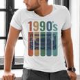 Retro Nineties Style Audio Tape Nostalgia Year 1990 Premium Tri-Blend Men's V-Neck T-Shirt