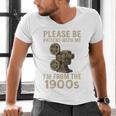 Retro Please Be Patient With Me I'm From The 1900s Projector Premium Men's V-Neck T-Shirt
