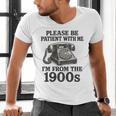 Sarcastic Please Be Patient I'm From The 1900s Premium Tri-Blend Men's V-Neck T-Shirt
