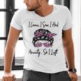 I Came I Saw I Had Anxiety So I Left Messy Bun Introvert Men's V-Neck T-Shirt