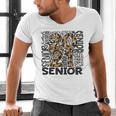 Senior 2021 Grad Class Of 2021 Graduation Leopard Cheetah Men's V-Neck T-Shirt