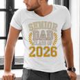 Senior Dad Class Of 2026 Purple Yellow Vintage Graduation Men's V-Neck T-Shirt