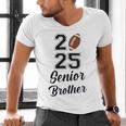 Senior Football Brother Class Of 2025 Graduation Graduate Men's V-Neck T-Shirt