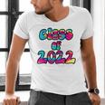 Senior Year 2022 Class Of 2022 Graduation Tie Dye Groovy Men's V-Neck T-Shirt