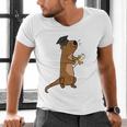 SmileteesGrad Cute Sea Otter Graduation T-Shirt Men's V-Neck T-Shirt