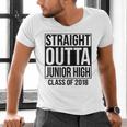 Straight Outta Junior High Graduation Class Of 2018 Men's V-Neck T-Shirt