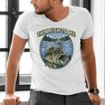 Talk Fish To Me Introvert Fishing Antisocial Fisherman Raglan Baseball Tee Men's V-Neck T-Shirt Talk Fish To Me Introvert Fishing Antisocial Fisherman Raglan Baseball Tee Men's V-Neck T-Shirt