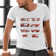 Toddler Boy Types Of FireTruck Firefighter Baby Dad Fireman Men's V-Neck T-Shirt