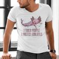 I Tried People I Prefer Axolotl Salamander Introvert Raglan Baseball Tee Men's V-Neck T-Shirt