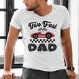Two Fast Dad Of The Birthday Boy Racing Car Family Men's V-Neck T-Shirt Two Fast Dad Of The Birthday Boy Racing Car Family Men's V-Neck T-Shirt