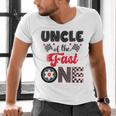 Uncle Of The Fast One Car Racing Dad 1St Birthday Boy Men's V-Neck T-Shirt